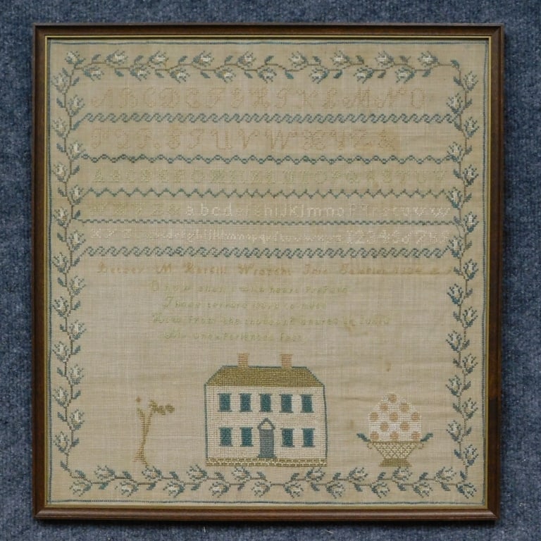 19th C. American School Girl Sampler (1 of 2)