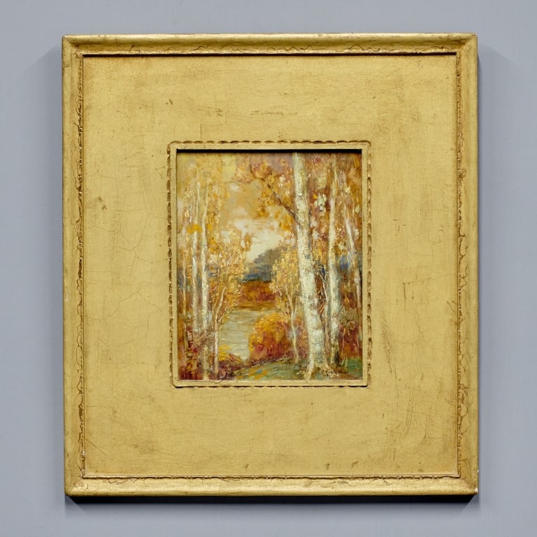 Paul Bernard King 'White Birches'  Oil on Board (1 of 3)