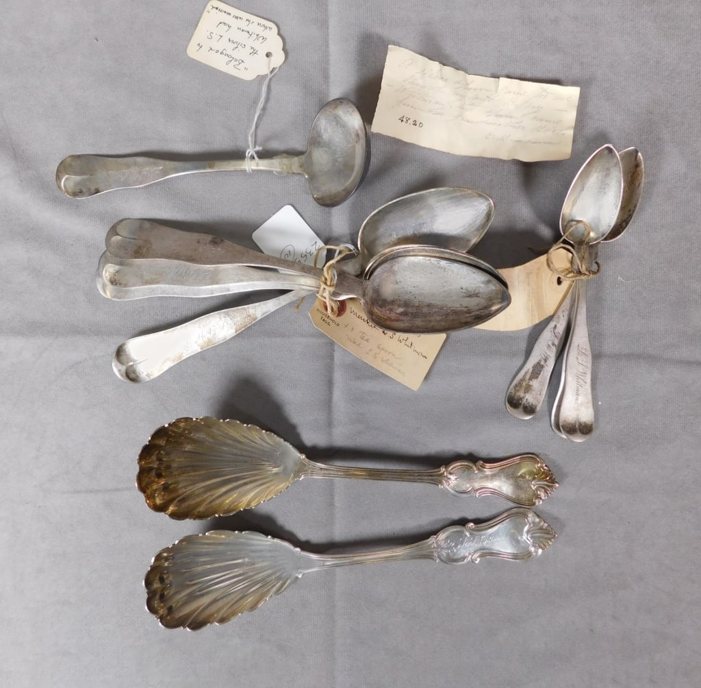 Group of 10 F. Richmond Coin Silver Spoons (1 of 3)