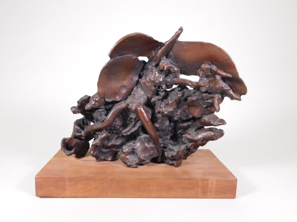 Reuben Nakian Bronze 'Leda, Swan and Dolphins' (1 of 4)