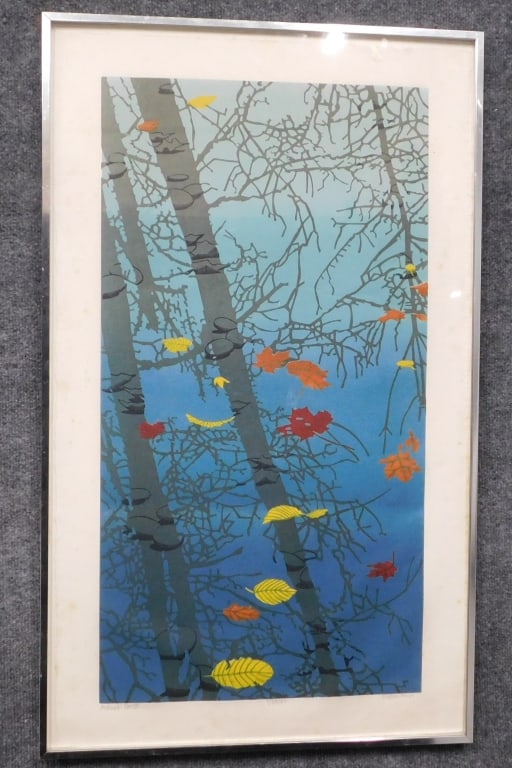 Sabra Field, Autumn Pool I & II Woodblock Prints (1 of 8)