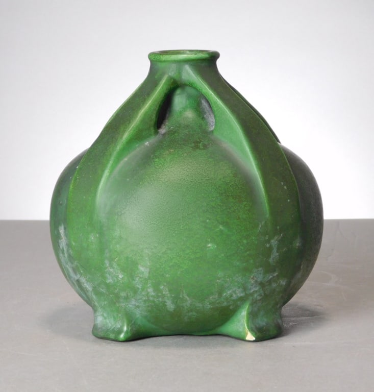 Owens Pottery Matte Green Cabinet Vase (1 of 4)