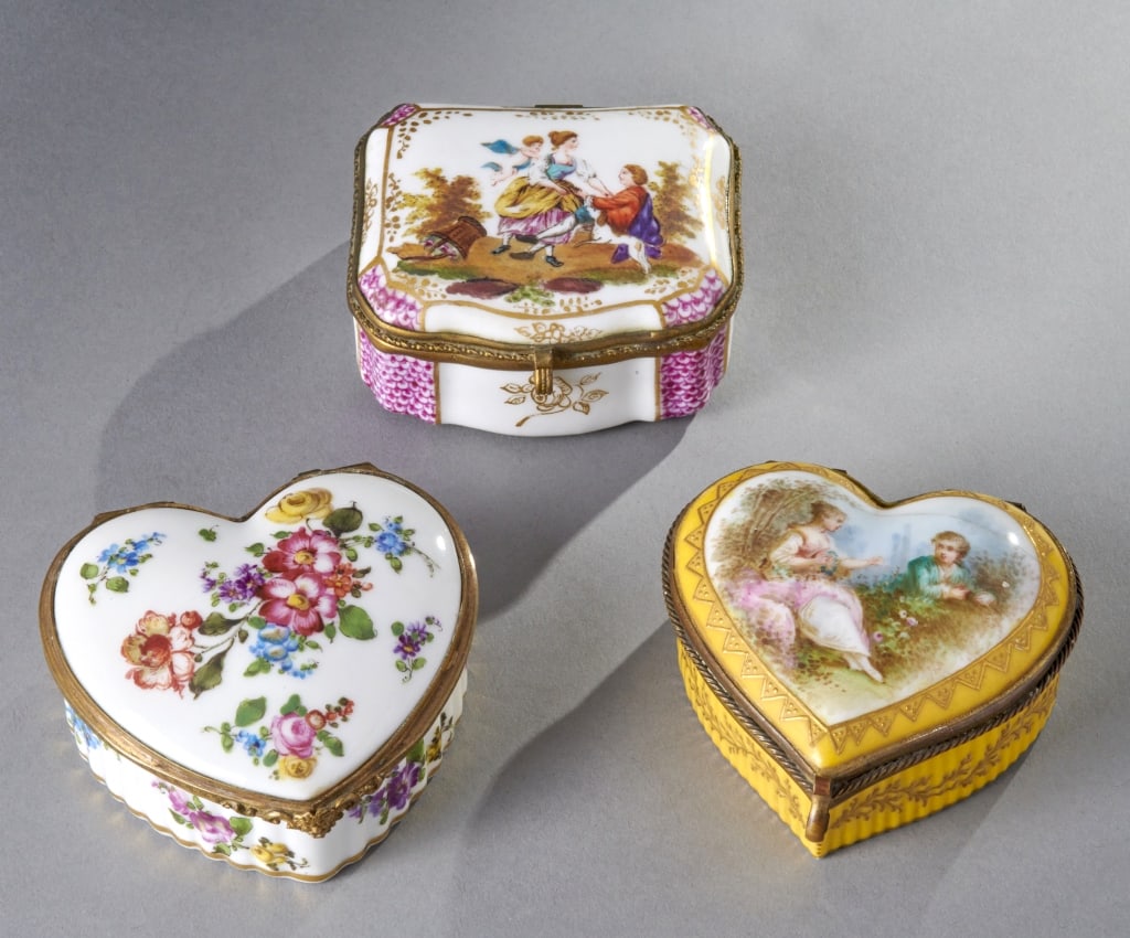 Meissen Porcelain Trinket Box Group (1 of 3)