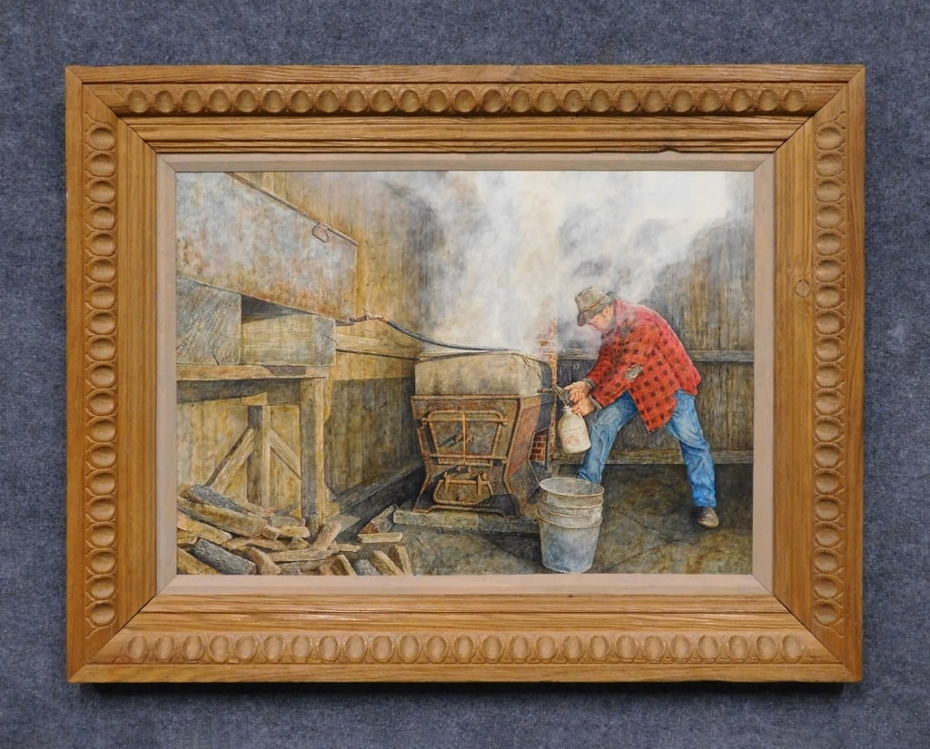 La Montagne Lithograph on Canvas "Sweet Steam" (1 of 3)