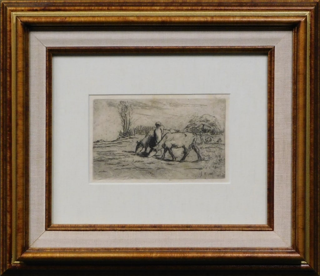 Jean-Francois Millet Etching 'Deux Vaches' (1 of 4)