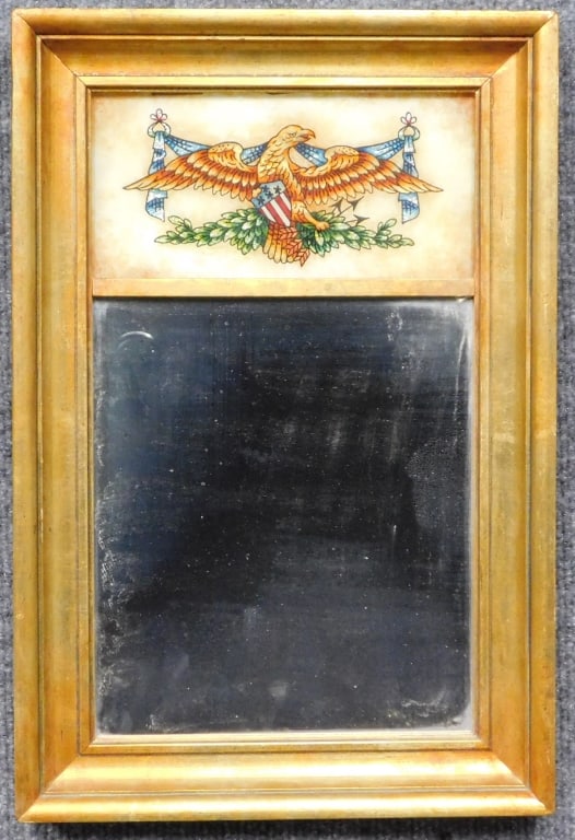 Edgar Curtiss Reverse-Glass Tinsel Painting Mirror (1 of 2)