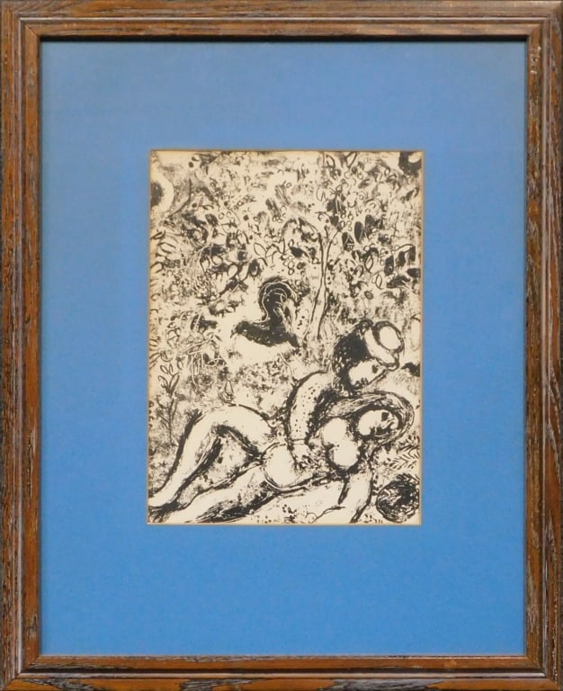 Marc Chagall Lithograph ' The Pair in a Tree' 1963 (1 of 4)