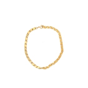 14k Gold Heart and X Bracelet