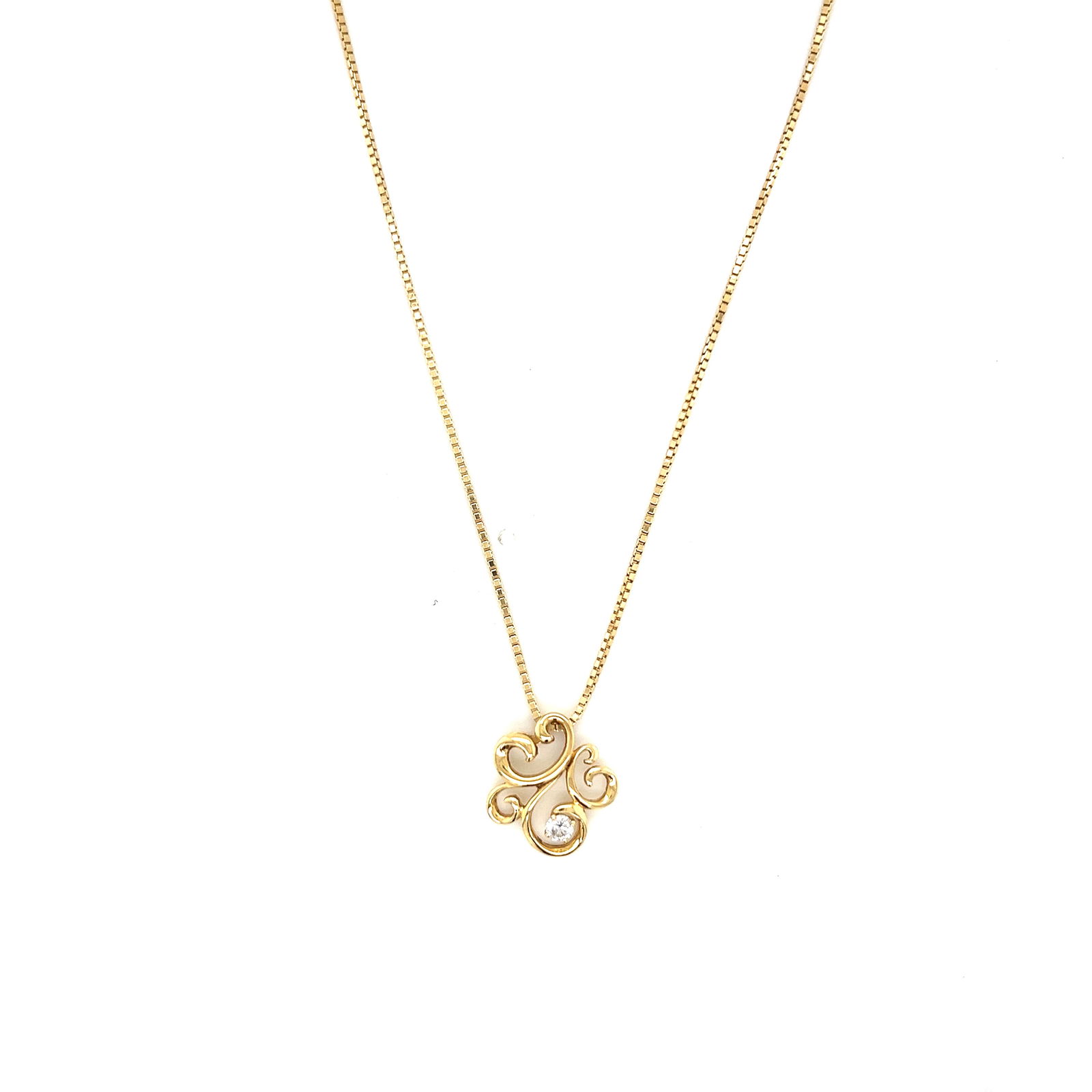14k Gold Diamond Necklace (1 of 3)