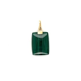 14k Gold Malachite Pendant