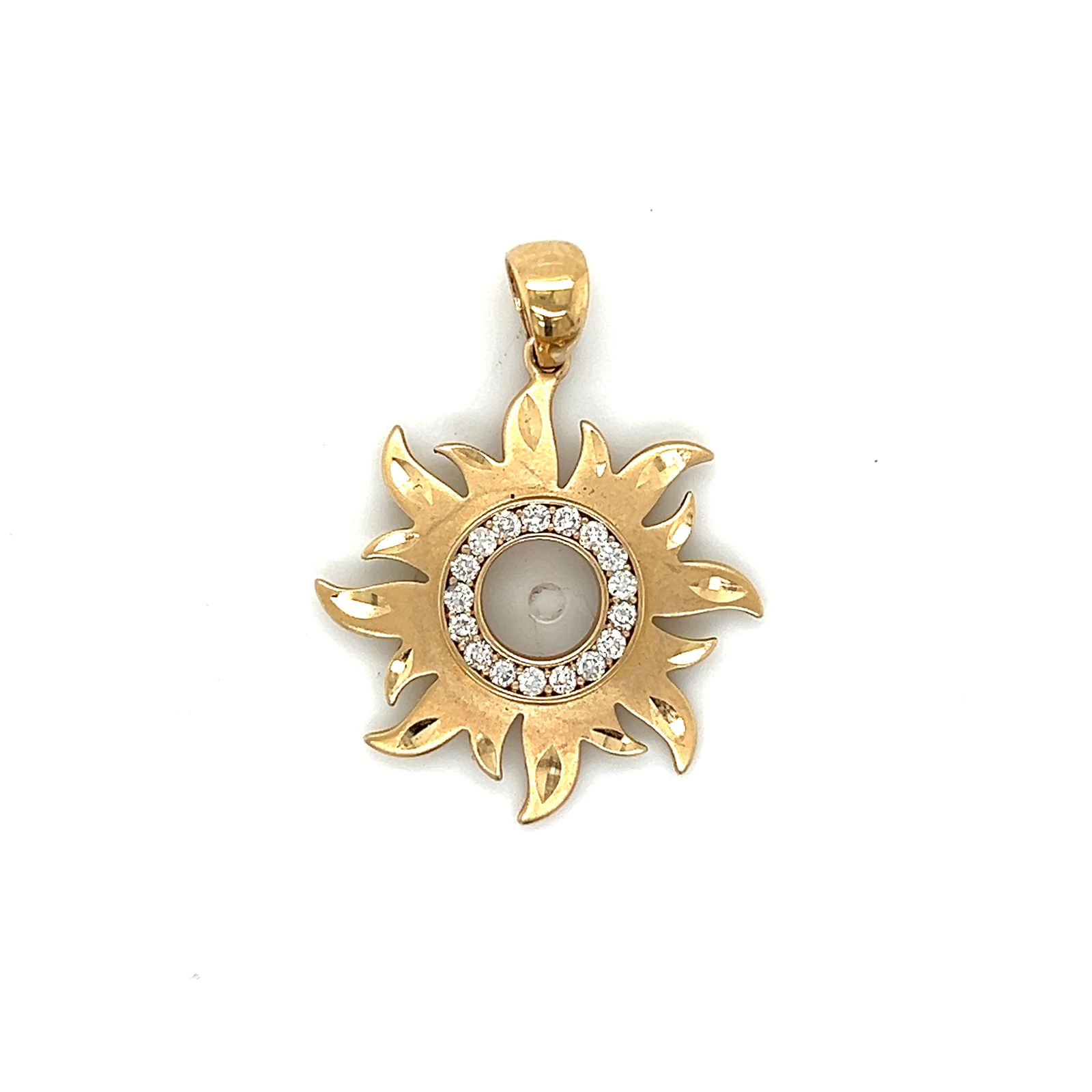 Maui Divers 14k Gold and Diamond Sun Pendant (1 of 3)