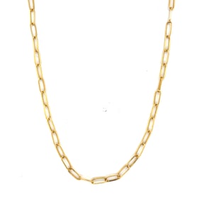 14k Gold Paperclip Chain Necklace