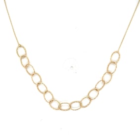 14k Gold Circle Link Necklace