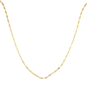 14k Gold Curb Chain Necklace
