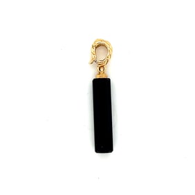 David Yurman 750 Gold and Black Stone Pendant