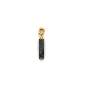 David Yurman 750 Gold and Gray Stone Pendant