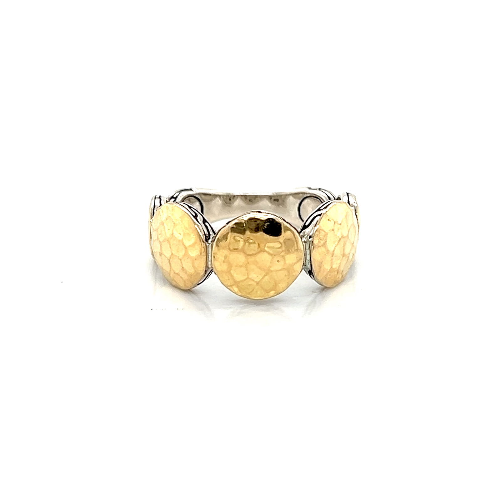 John Hardy 18k Gold and Sterling Silver Palu Dot Ring (1 of 4)
