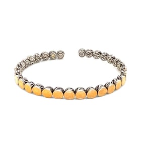 John Hardy 18k and Sterling Silver Dot Flex Cuff Bracelet