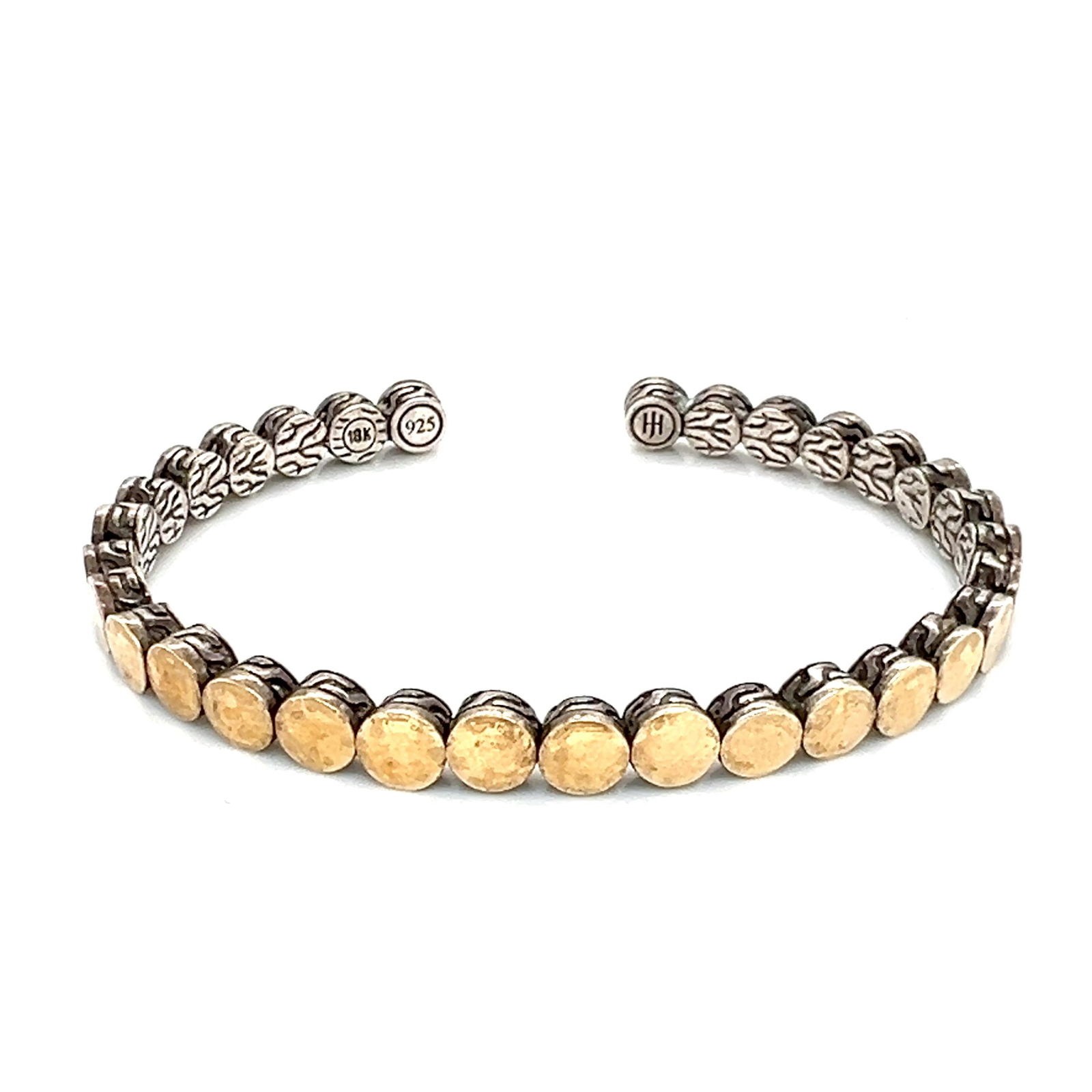 John Hardy 18k and Sterling Silver Dot Flex Cuff Bracelet (1 of 4)