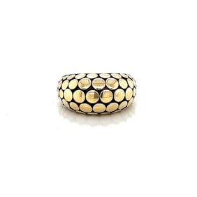 John Hardy 18k Gold and Sterling Silver Dot Dome Ring