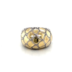 John Hardy 18k Gold and Sterling Naga Dome Ring