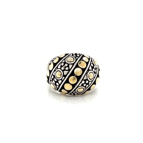 John Hardy 18k Gold and Sterling Silver Jaisalmer Dome Ring