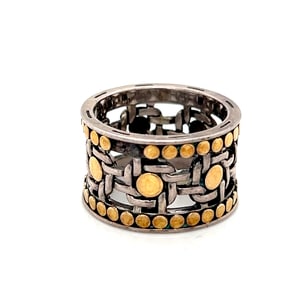 John Hardy Sterling Silver 18k Band