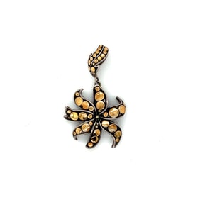 John Hardy 18k Gold and Sterling Dot Jasmine Flower Pendant
