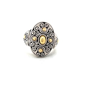 John Hardy Sterling Silver 18k Ring