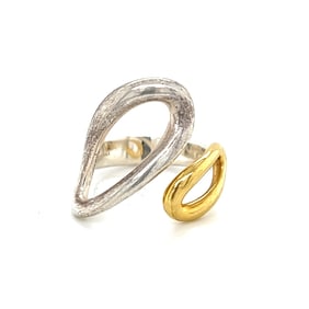 Ippolita Sterling Silver & 18k Gold Cherish Bypass Ring