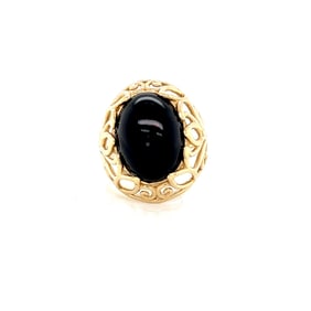 14k Gold Onyx Ring