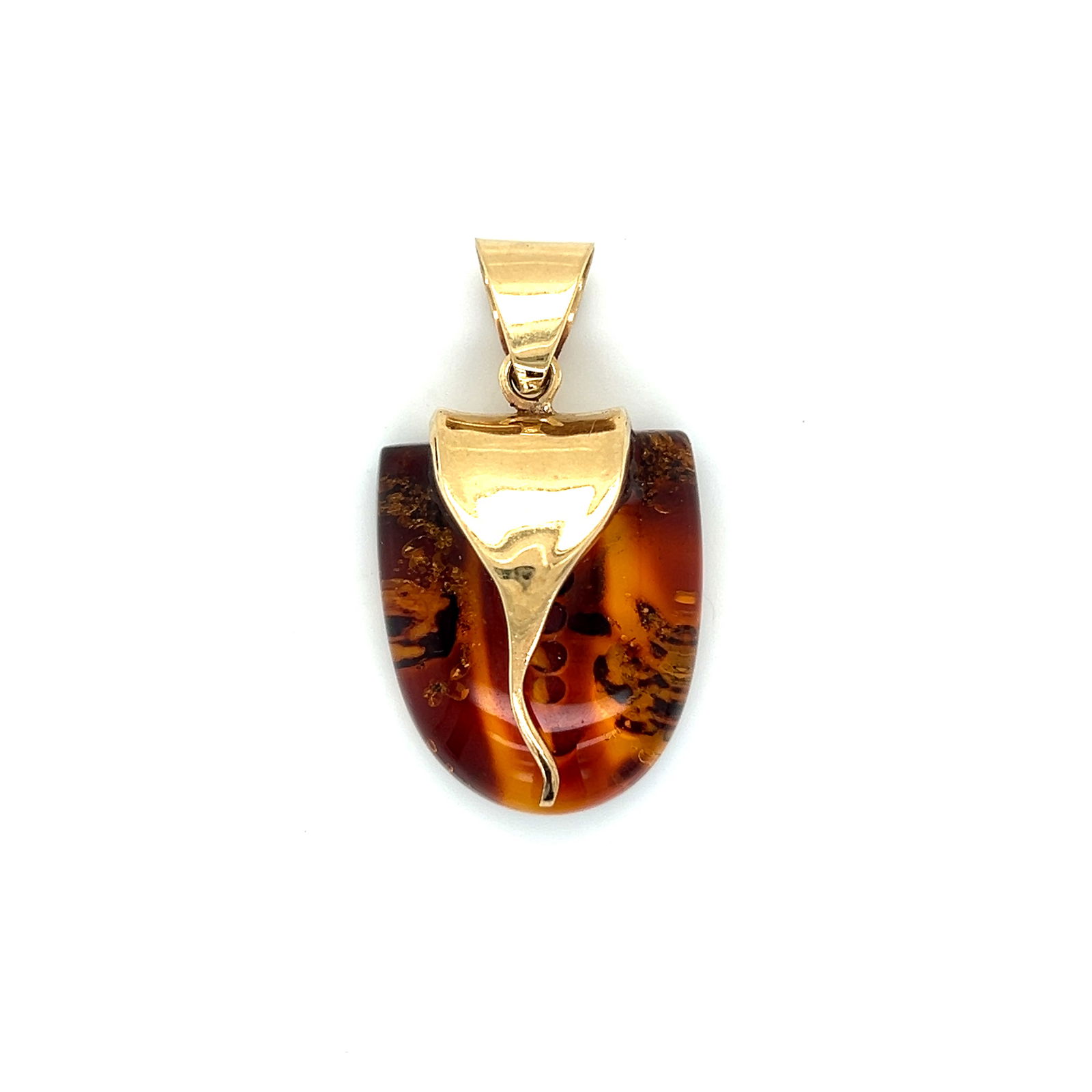 14k Soviet Amber Pendant (1 of 3)