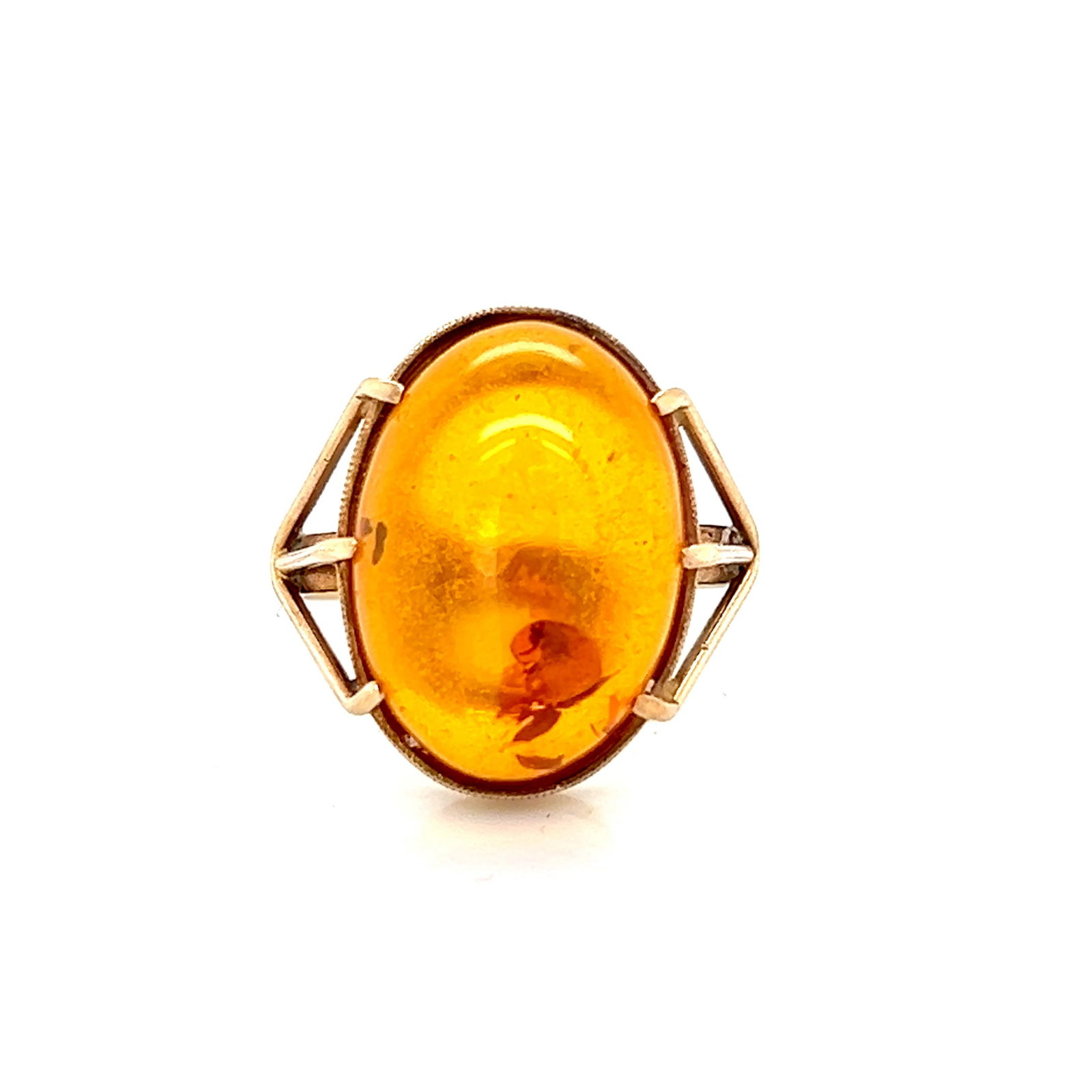 14k Soviet Amber Ring (1 of 4)