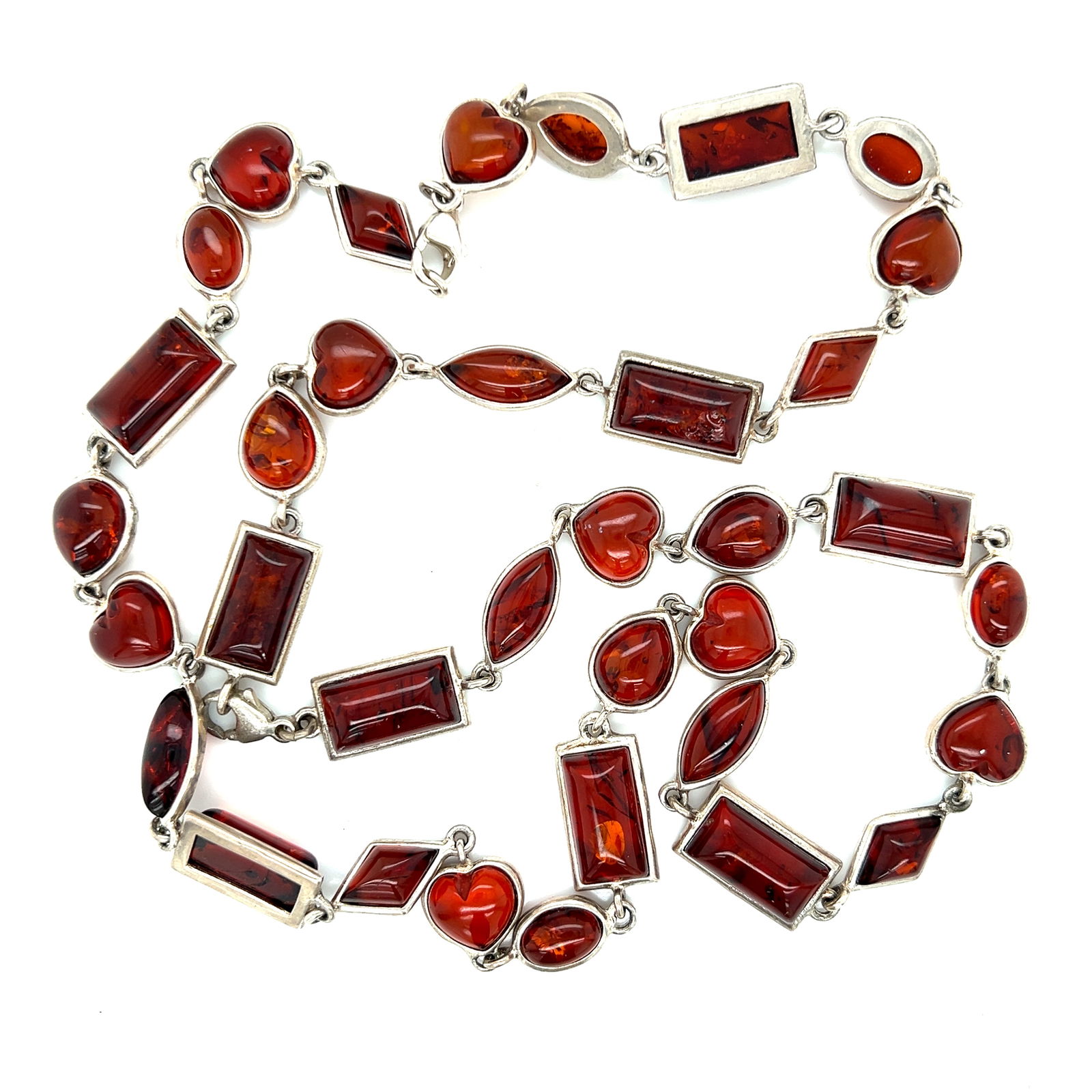 Sterling Silver Amber Necklace & Bracelets Group (1 of 6)