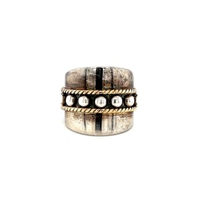 Sterling Silver and Gold Accented Ring