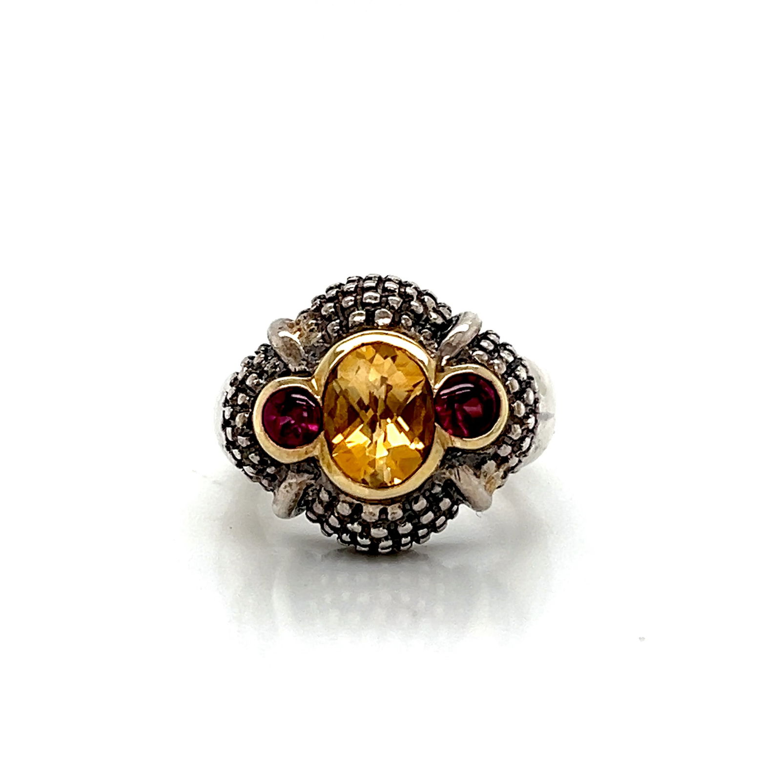 Jeffrey Levin 14k Yellow Gold Ring with Garnet, Citrine, and Diamond Accents (1 of 5)