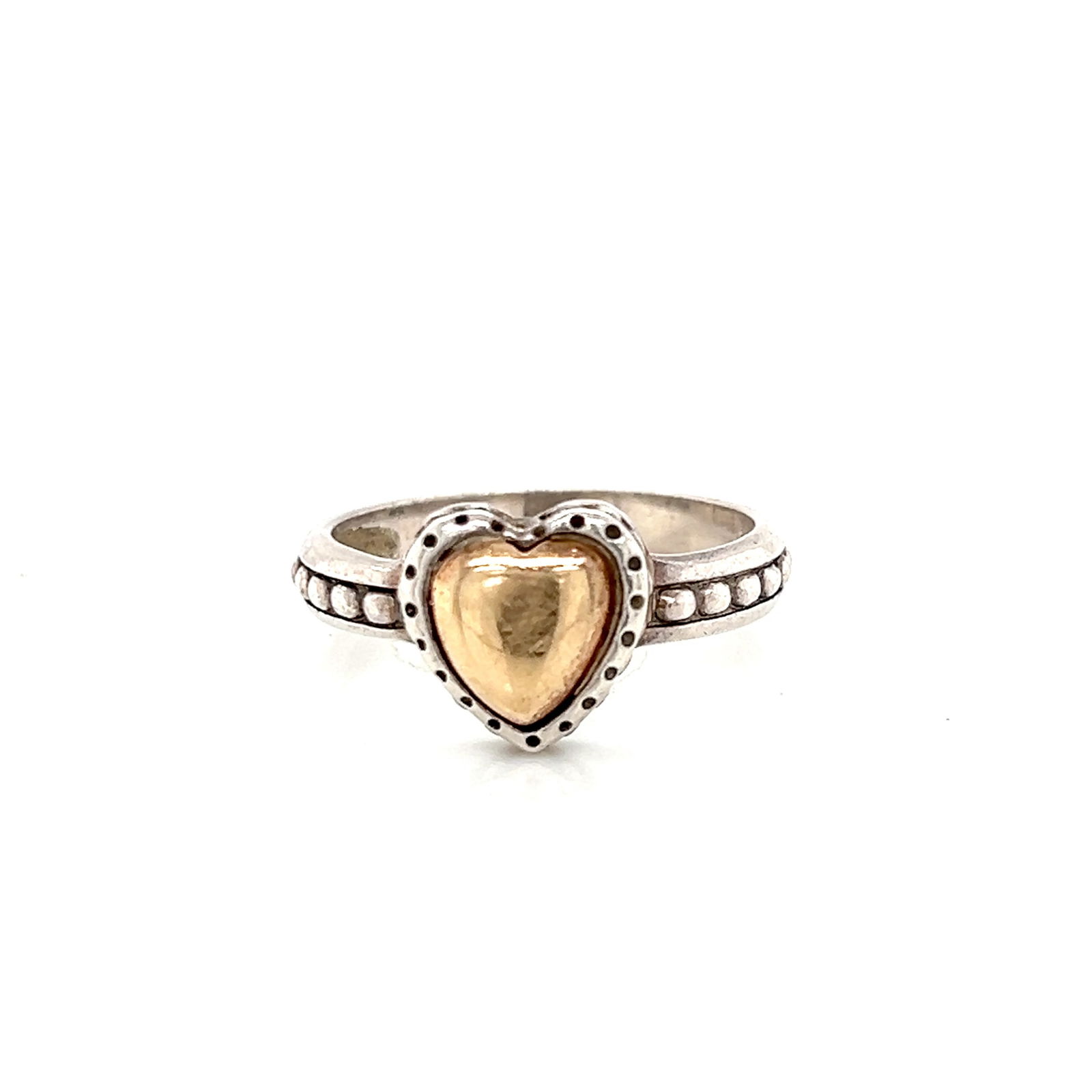Carol Felley Sterling Silver & 14k Gold Heart Ring (1 of 4)