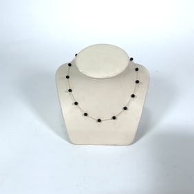 14k Gold & Black Pearl Necklace