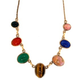 Gold Filled Scarab Necklace