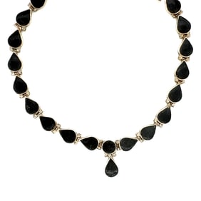 Sterling Silver Onyx Necklace