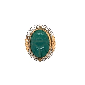 Gold Filled Scarab Brooch/Pendant