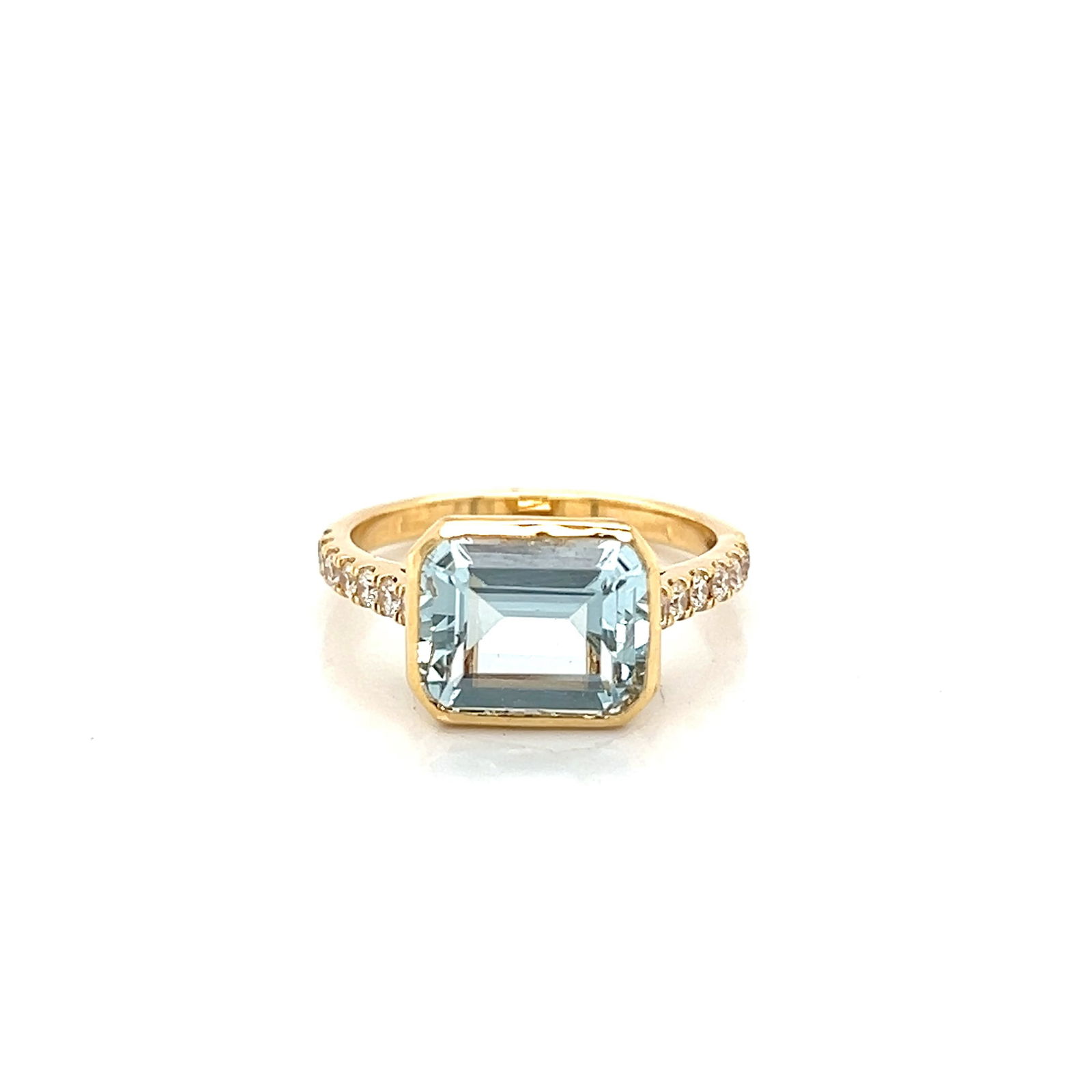 14k Gold Aquamarine & Diamond Ring (1 of 5)