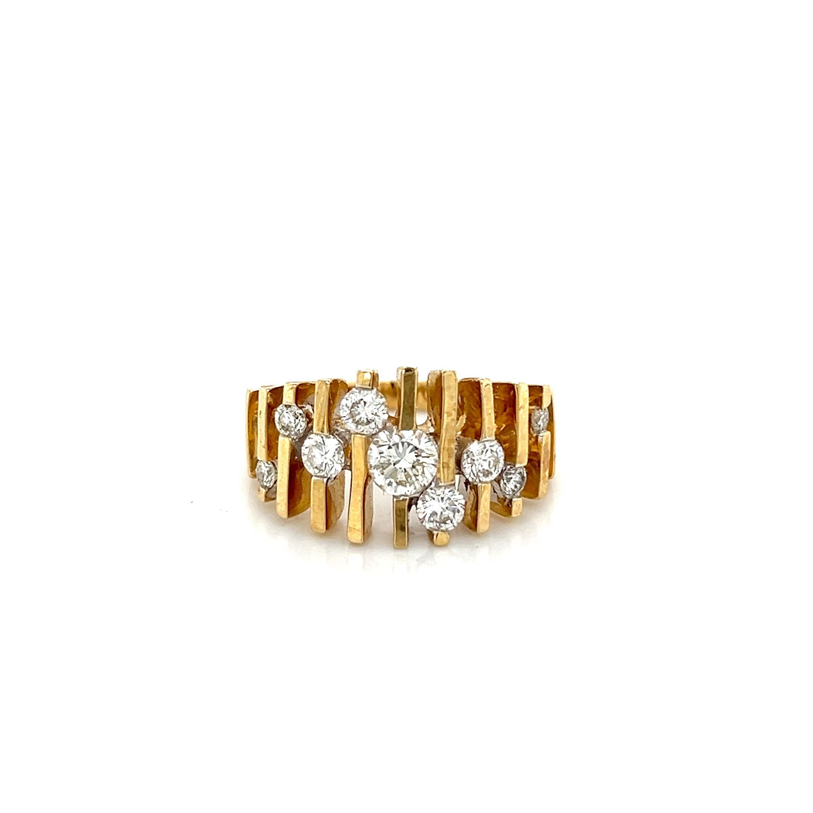 14k Modernist Diamond Ring (1 of 4)