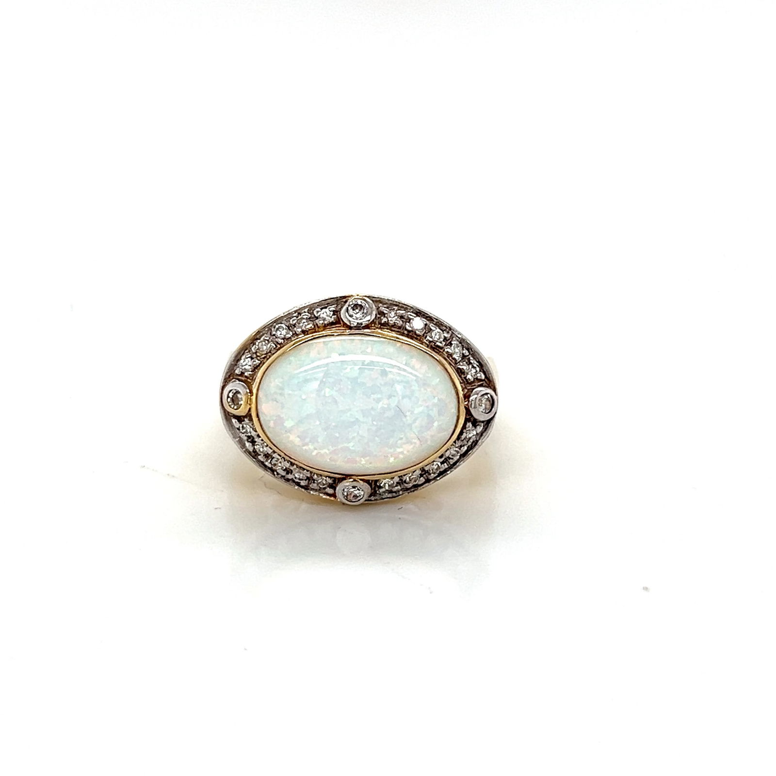 14k Opal & Diamond Ring (1 of 5)