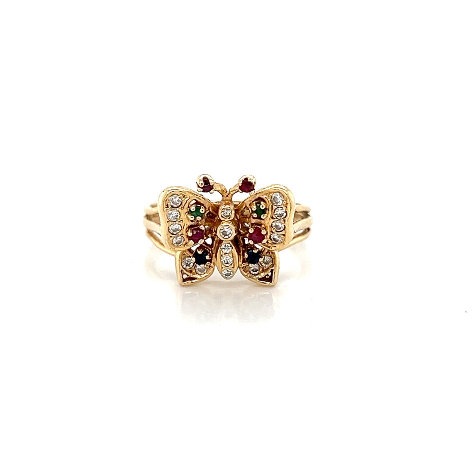 14k Gold Gem-Set Butterfly Ring (1 of 4)