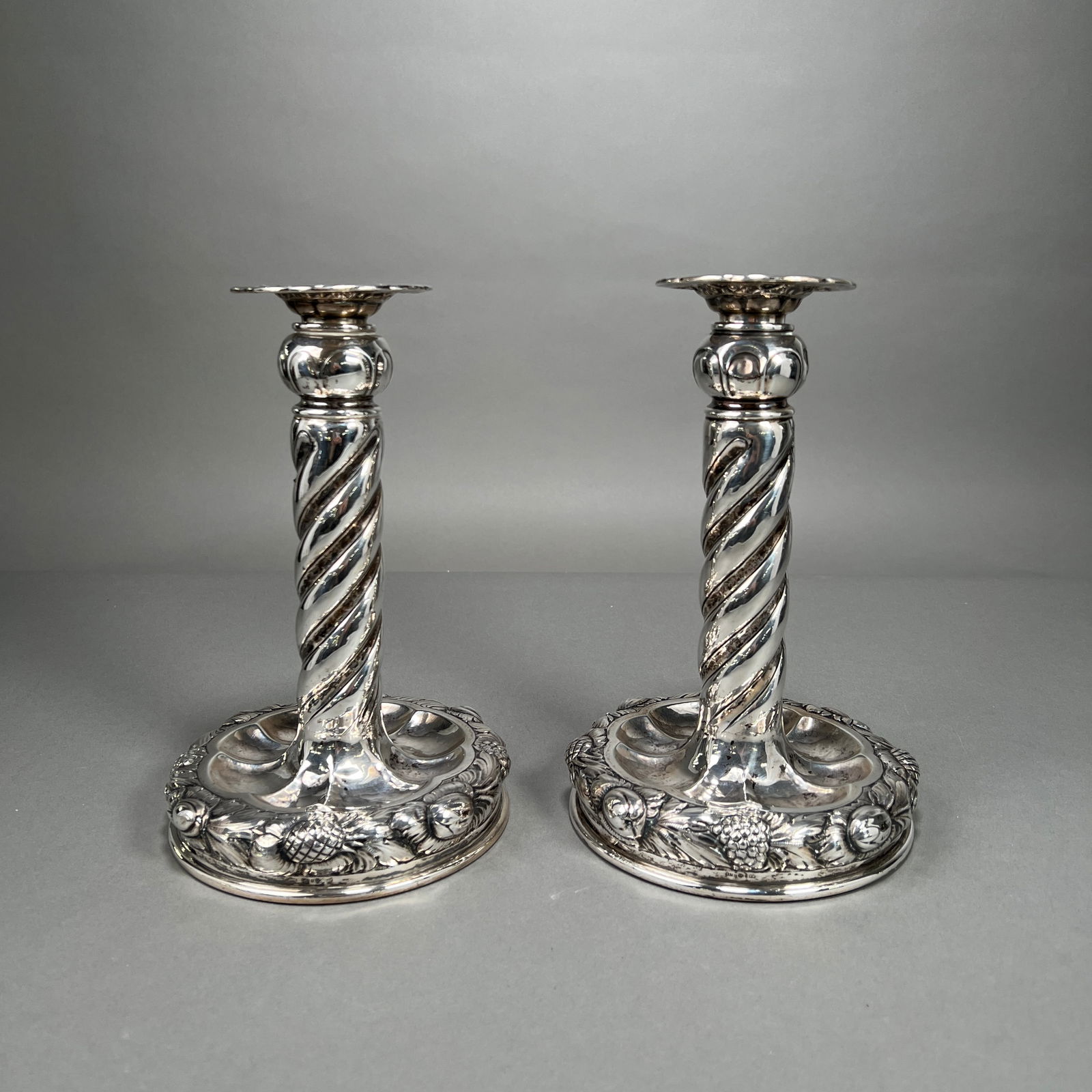 Pair Swedish Silver Candlesticks (1 of 5)