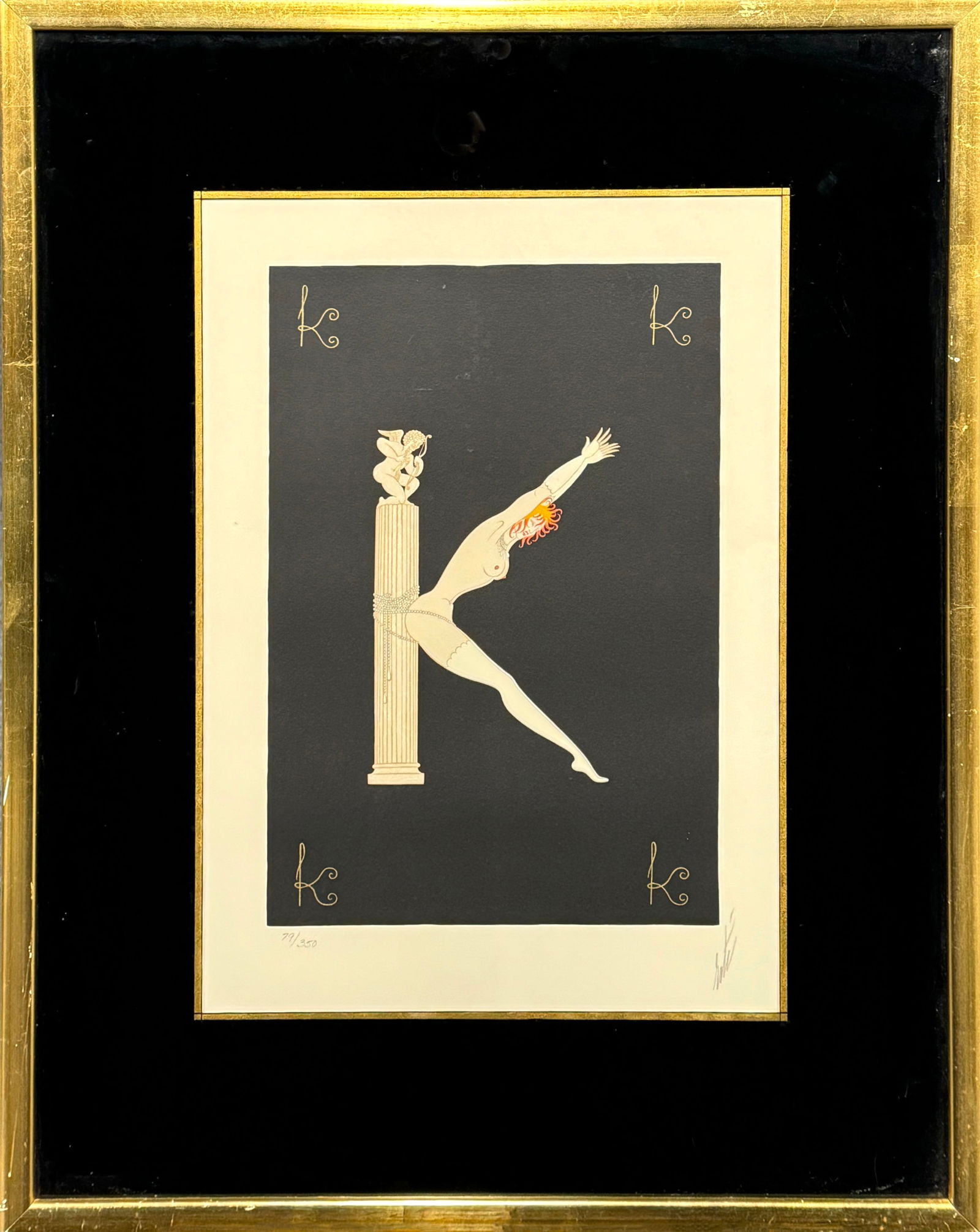 "Letter K" Serigraph by Erté (1 of 4)