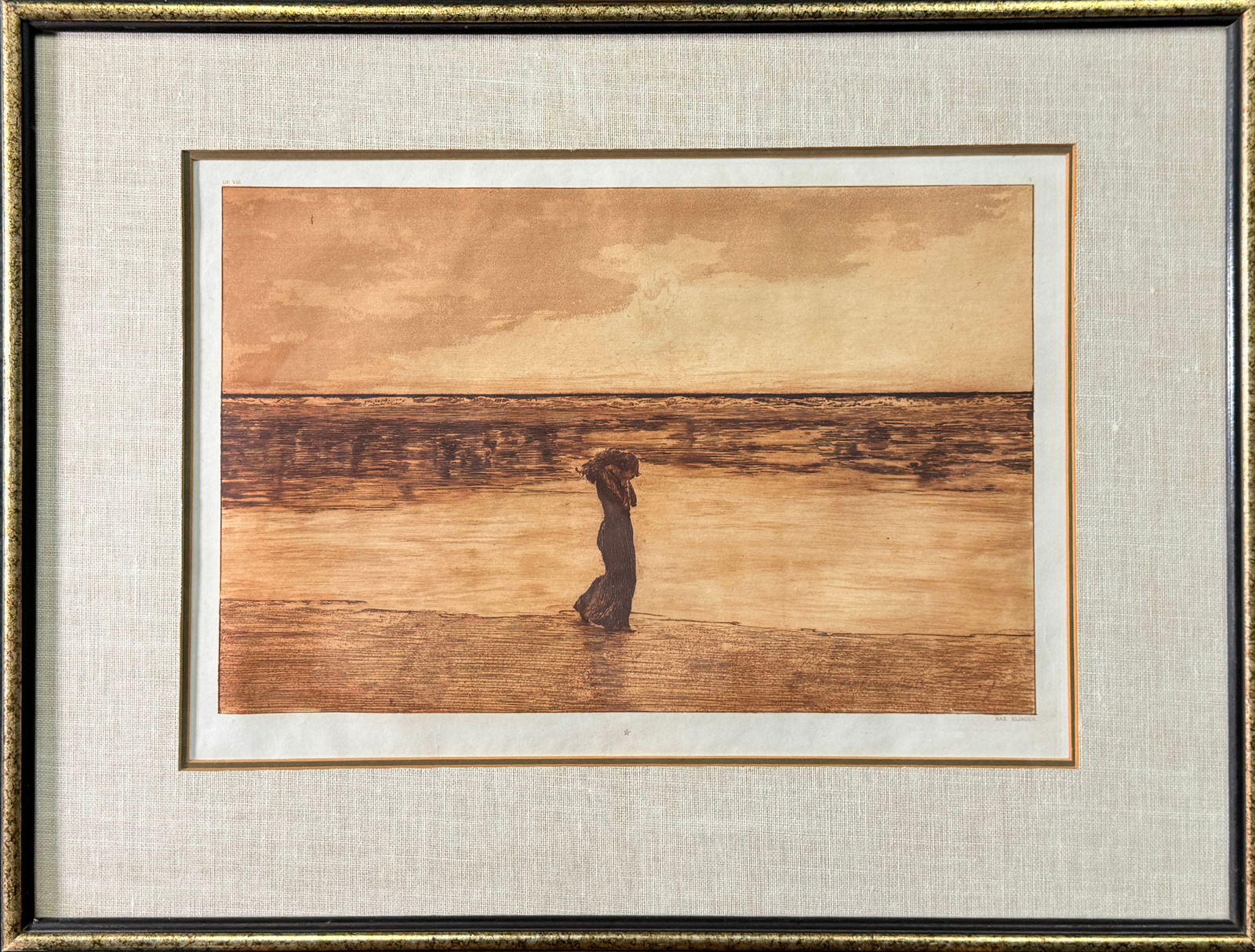 Etching by Max Klinger, Abandoned (Verlassen) (1 of 3)