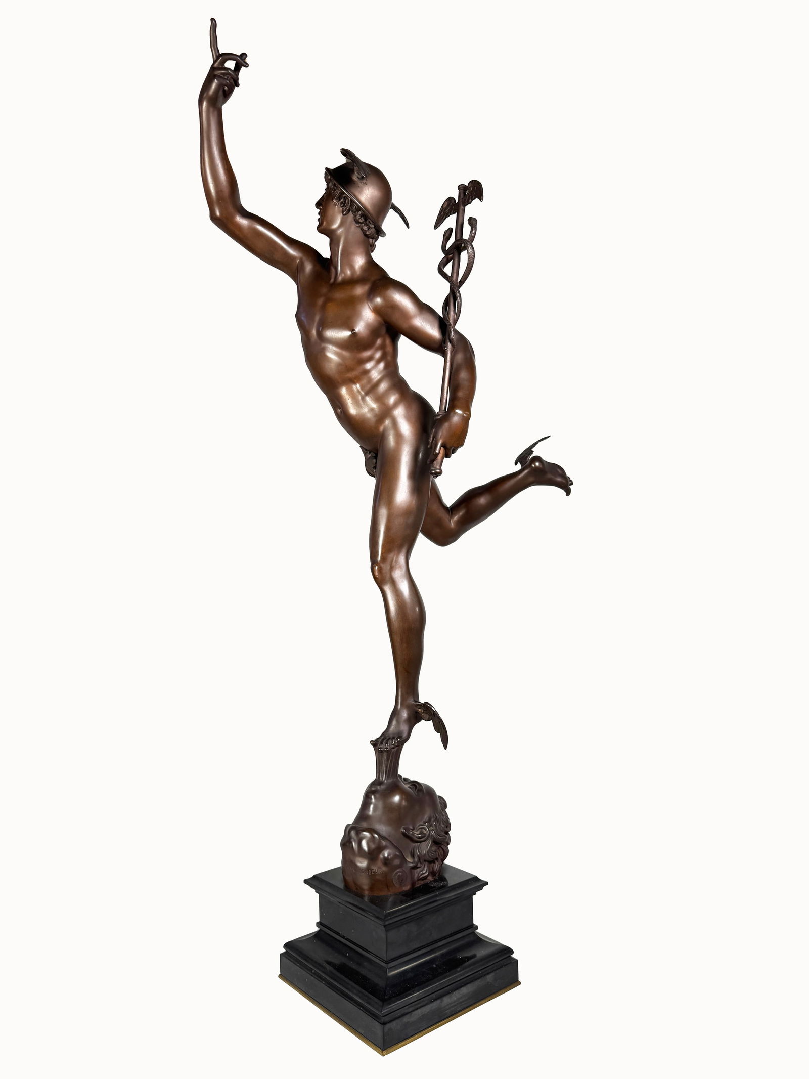 F. Barbedienne Fondeur Bronze Sculpture, Mercury (1 of 5)