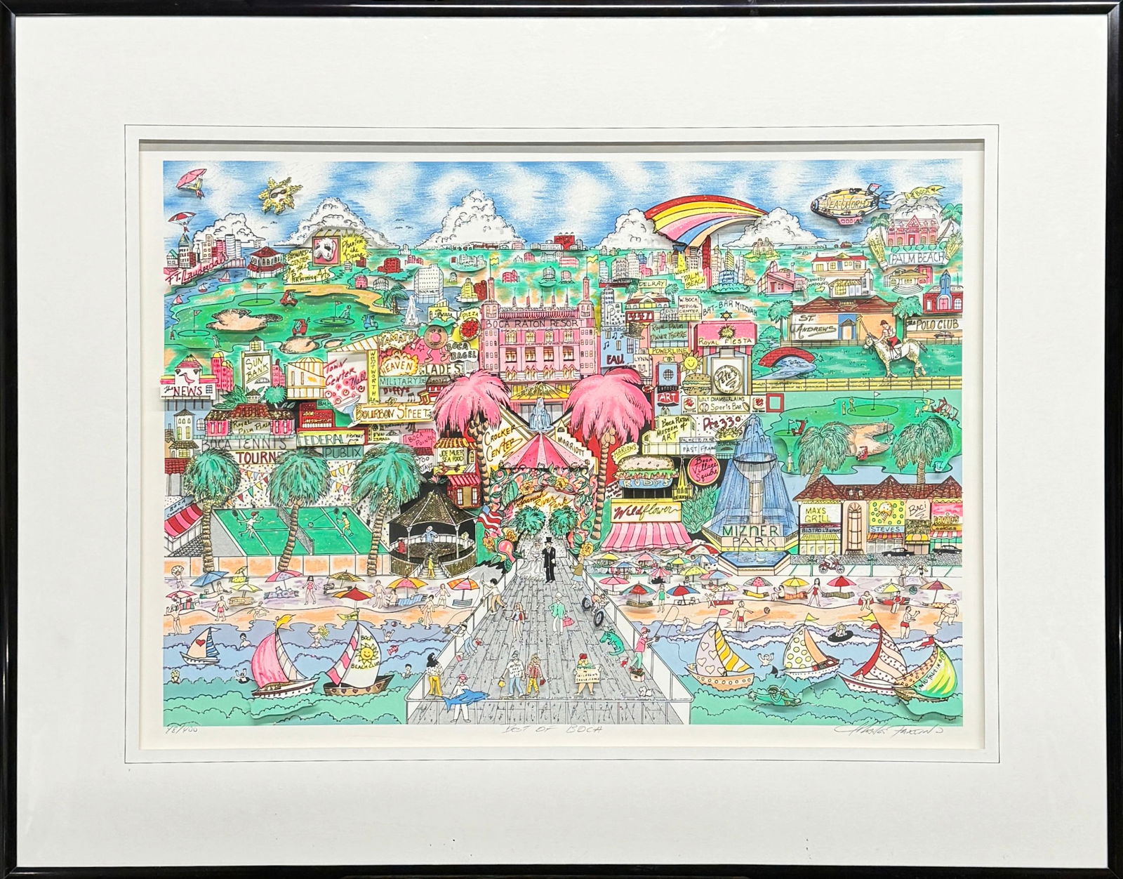 Charles Fazzino 3D 'Best of Boca' Serigraph (1 of 5)